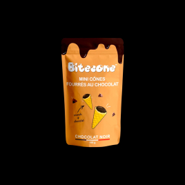 Mini cônes chocolat noir 100g Bitecone  Gaufrettes